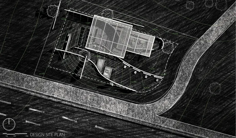 Detailed site plan showcasing layout and landscape integration.