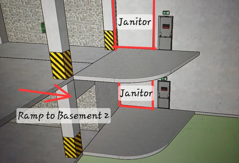 Emergency Stairs South Gate near Exit Gate