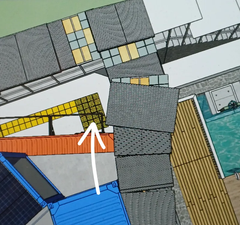 Spine inspired roof path design.