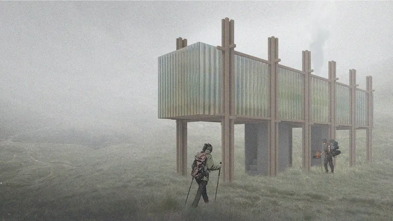 "Above" cabin: Elevated shelter, Pyrenean Haute Route haven.