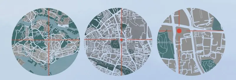 Circular perspectives: Exploring urban landscapes.