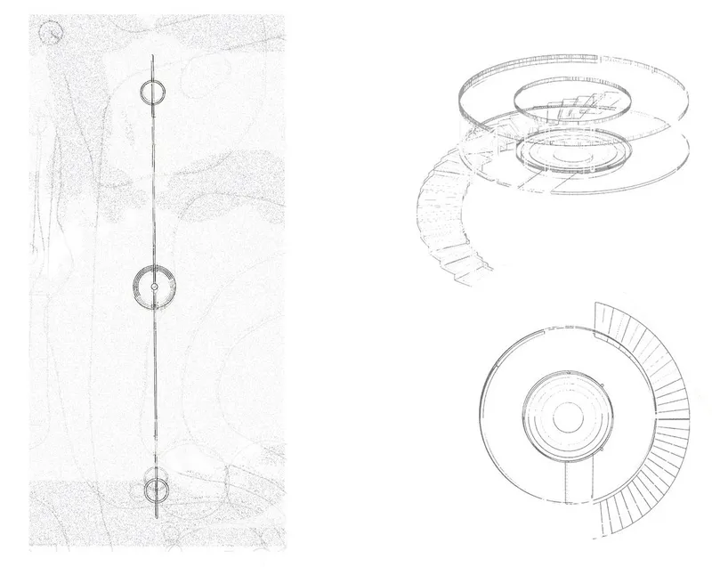 Spiral staircase design within POUHPOWEE.