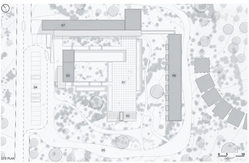 Comprehensive site plan of the Courtyards of Light project.
