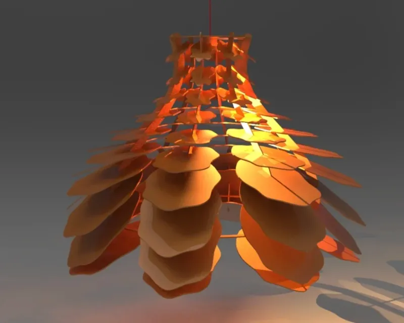 Petals Lampshade by Eda Özaltay – A floral-inspired lighting design balancing poetic form with parametric precision. View project