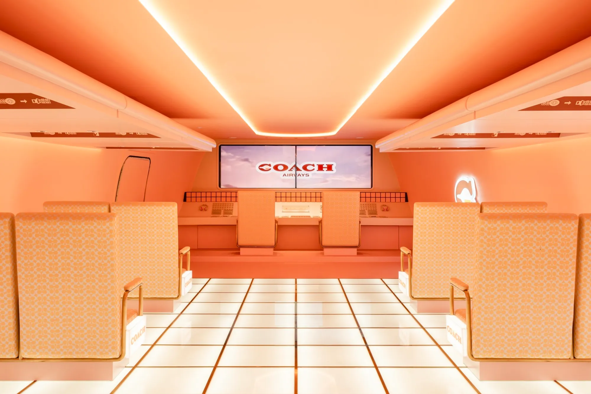Coach Airways Store and Café by Spacemen + Coach New York: A Retro-Futuristic Transformation of a Boeing 747