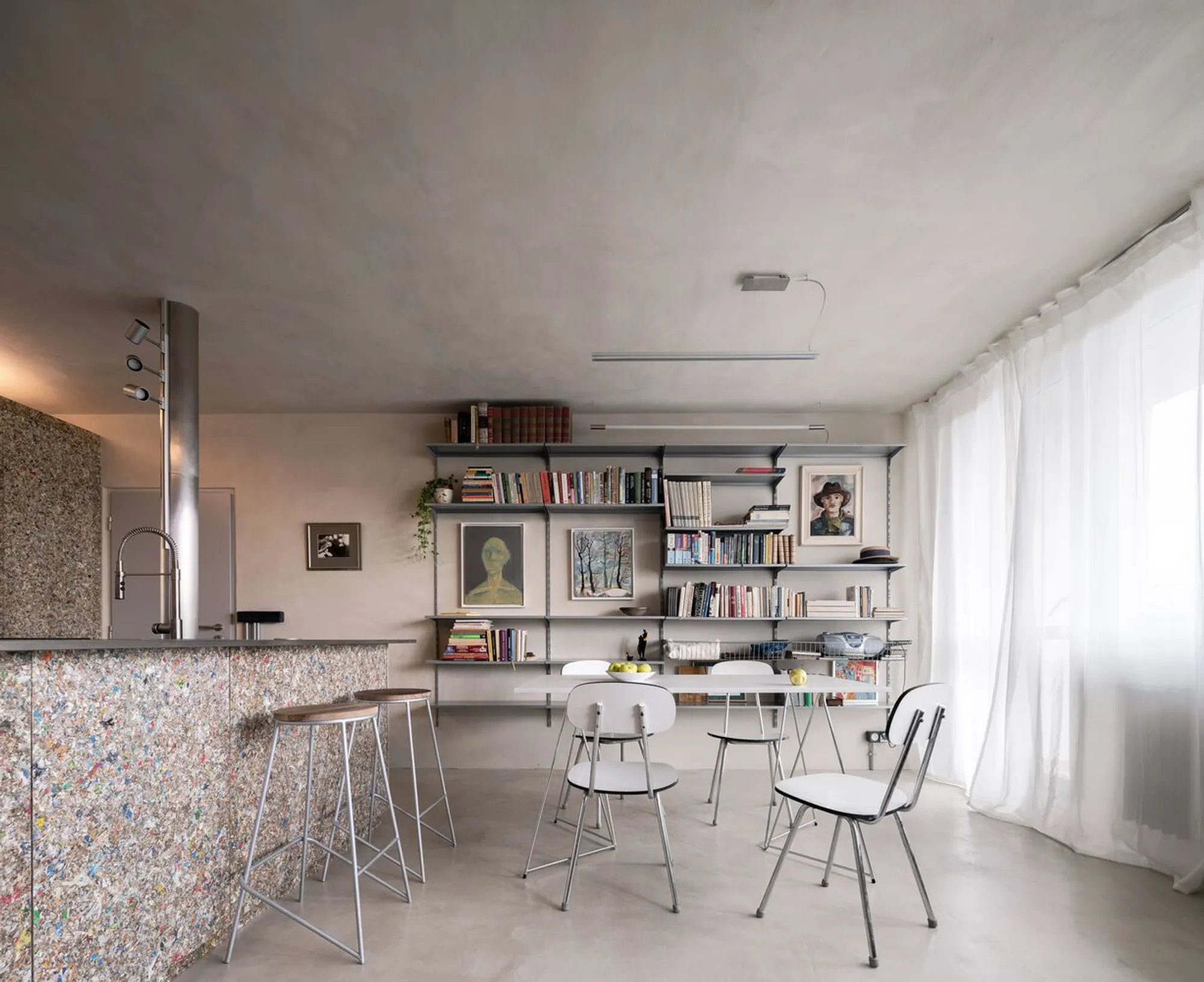 Rumburská Packwall Flat Renovation by Papundekl Architects: A Modern Transformation Using Recycled Materials