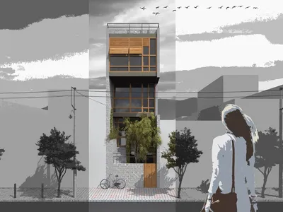 Compact & Sustainable Living in Piraeus: A Four-Level Family Home Built Around Light and Air