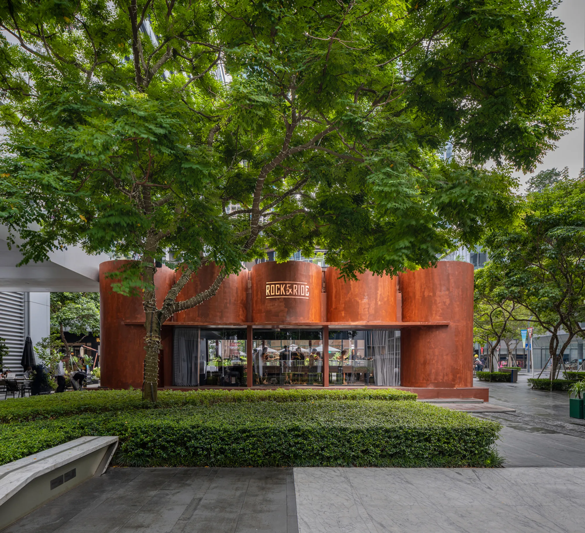 Rock&Ride Shenzhen MixC Popup Store by Within-Beyond Studio: Industrial Elegance Meets Urban Vitality