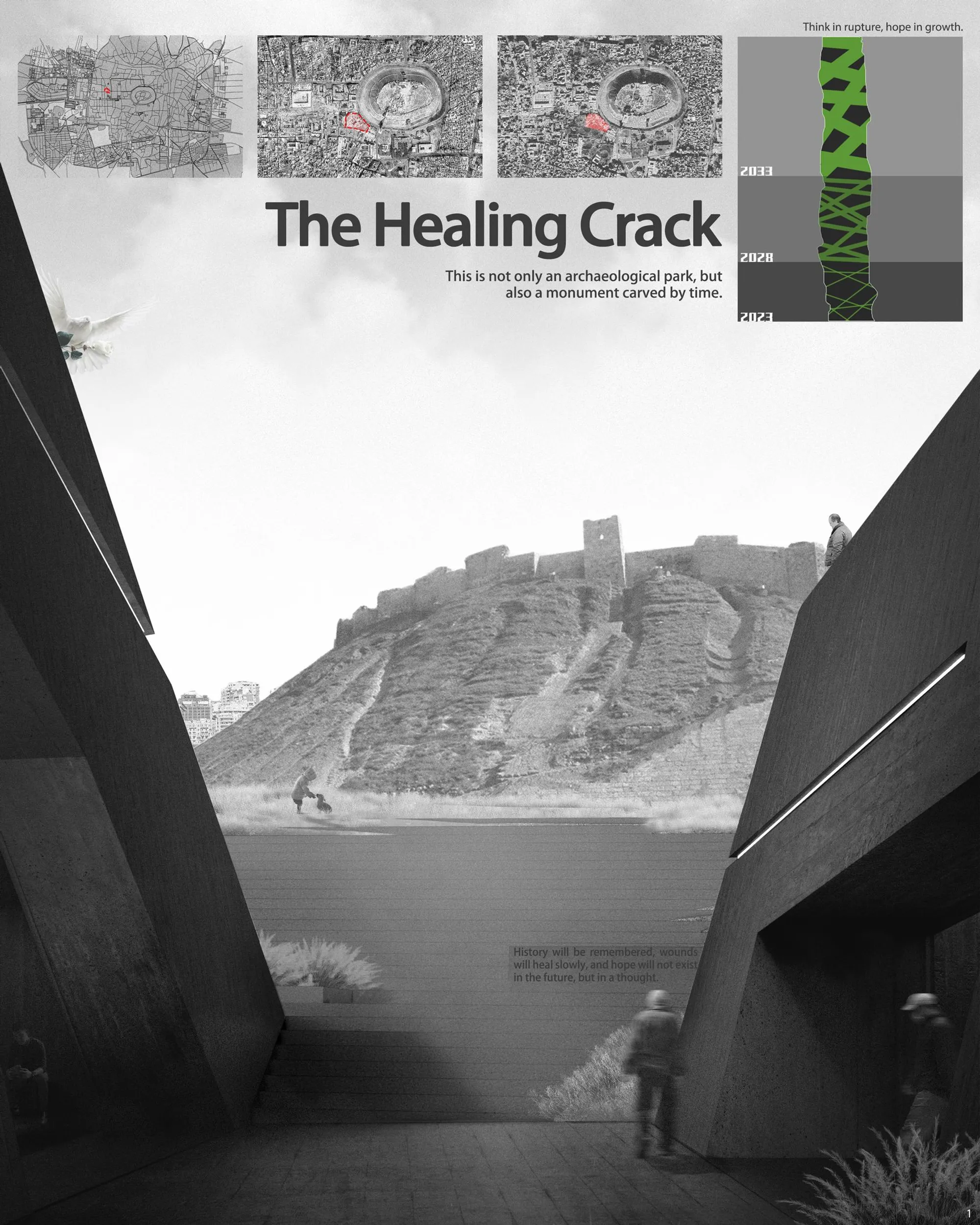 The Healing Crack: Memorial Architecture That Embeds Itself in Aleppo's Wounded Terrain