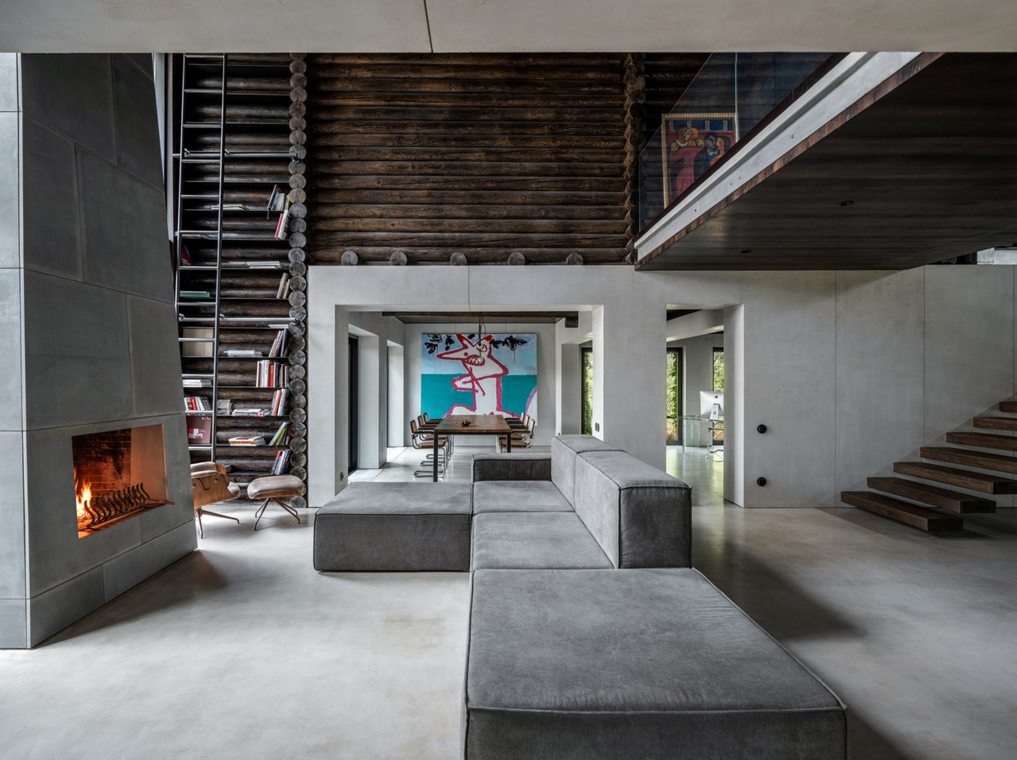 Relogged House by balbek bureau: A Brutalist Reinterpretation of the Traditional Log Cabin in Kyiv