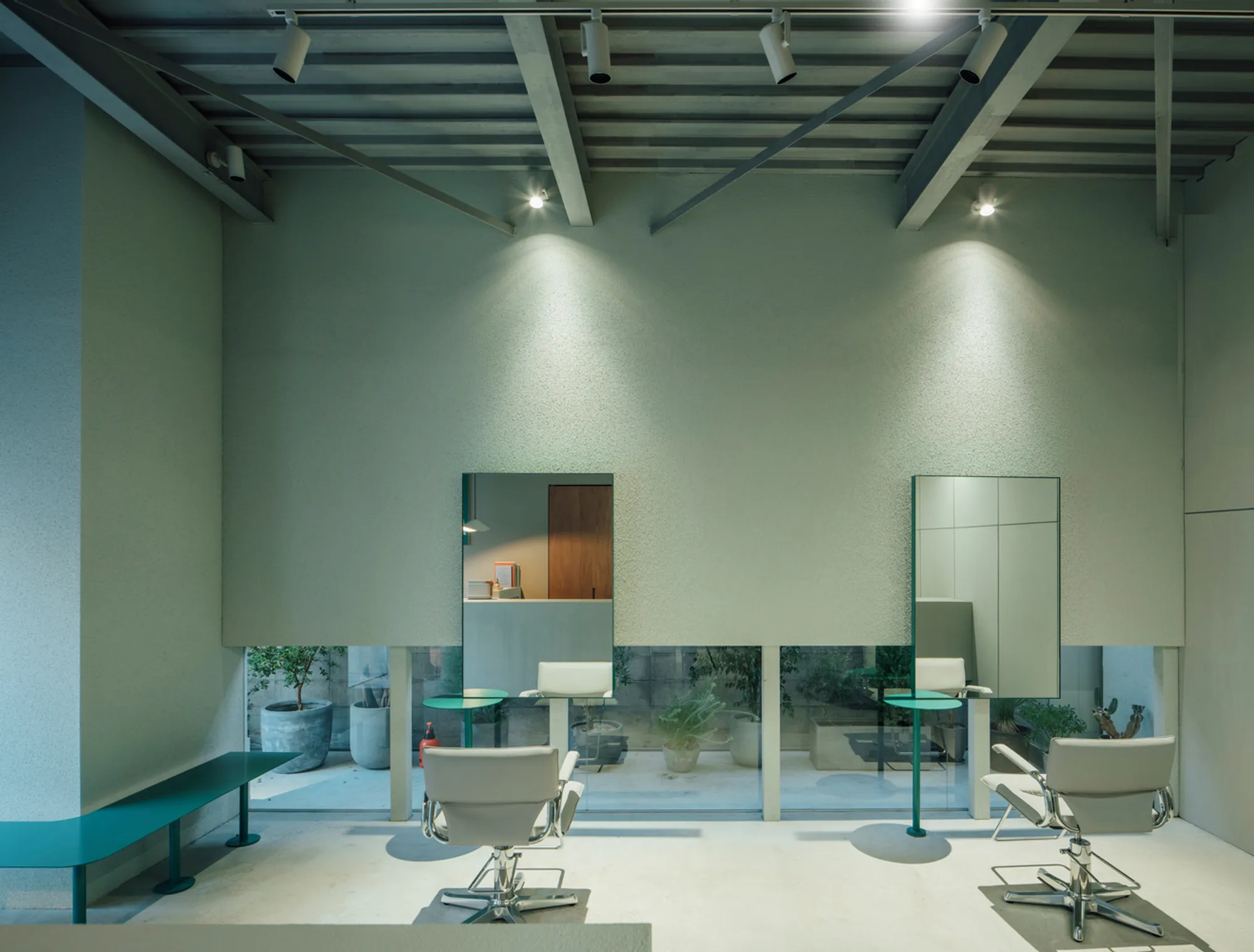 Industrial Hair Salon Design: Nuru Hair Salon by FATHOM Blends Raw Aesthetic with Urban Renewal