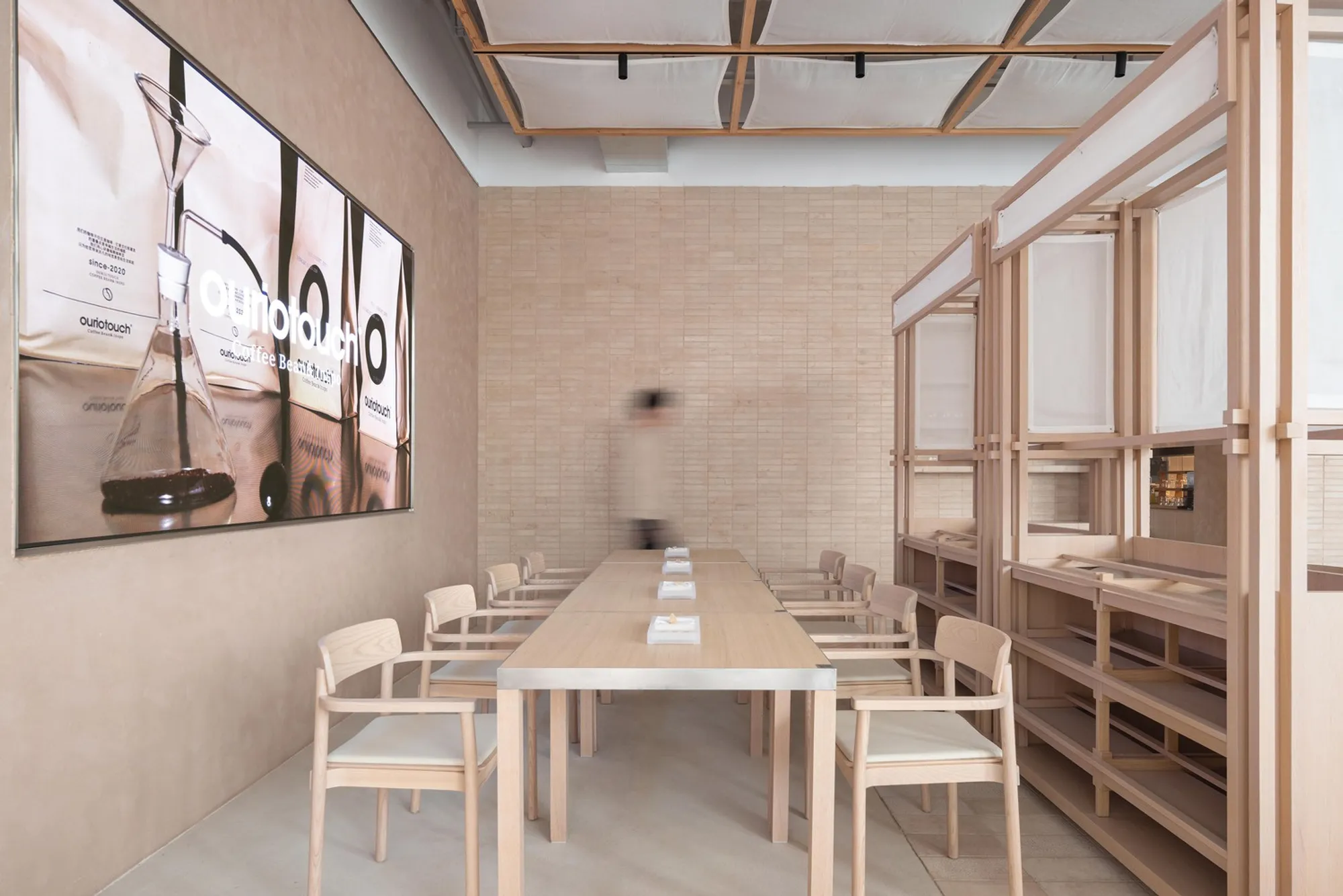 OURIO Coffee by NDB DESIGN: A Modern Coffee Shop Interior Inspired by Eastern Travel Culture