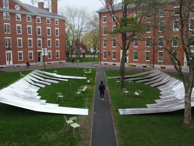 Inversive Enclosure Installation: Reflective Geometry Meets Spatial Experience at Harvard Yard