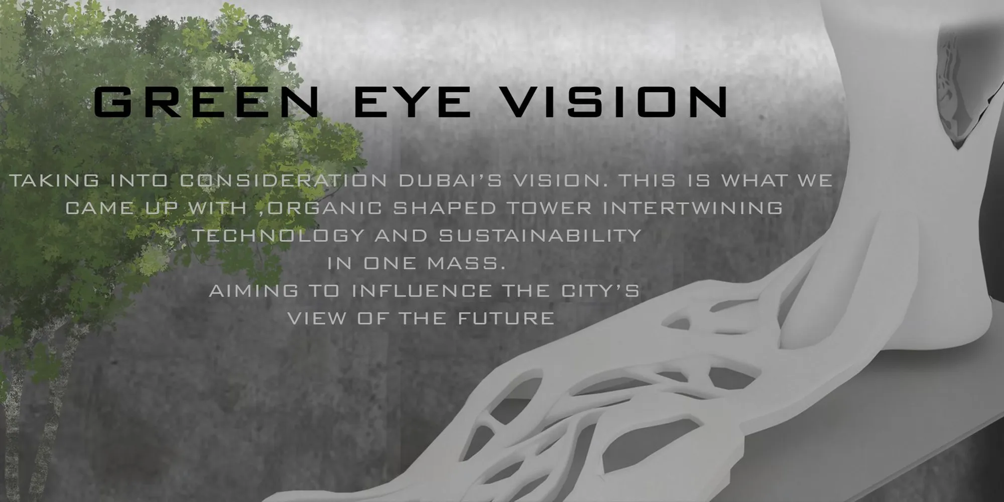 Green Eye Vision: A Vertical City in Dubai Built for Flying Cars and Green Façades