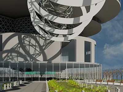 Rotating Shifting Skyscraper: Kinetic Floors and Vertical Gardens Meet Energy Independence