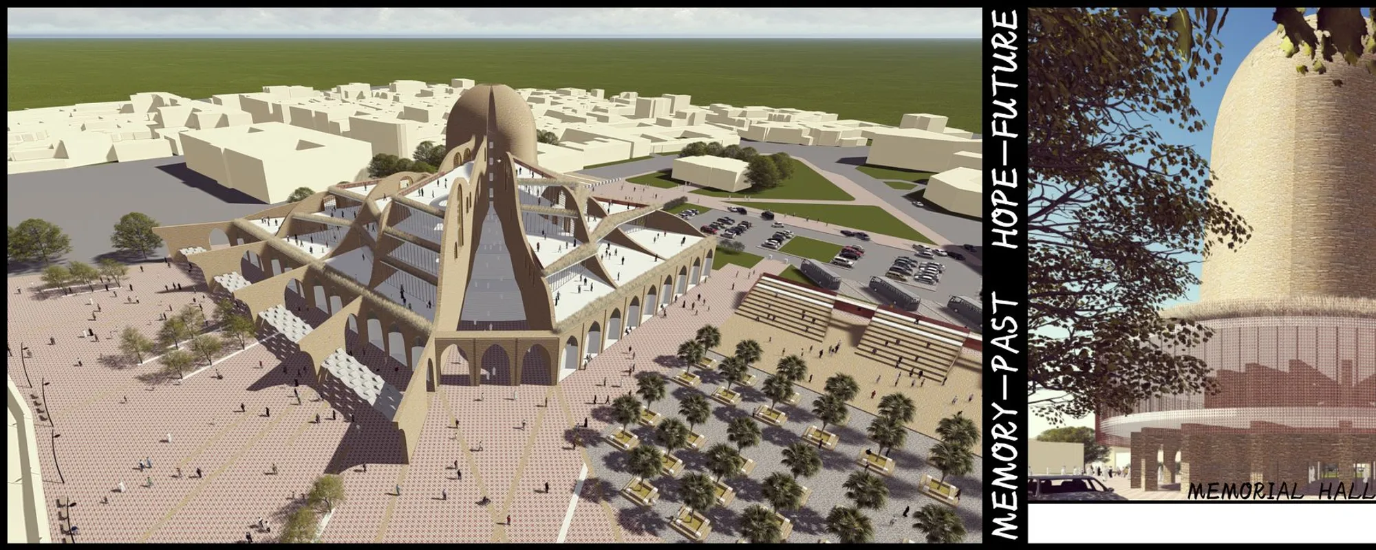 Tower of Hope: A Memorial Hall That Rebuilds Aleppo Through Cultural Architecture