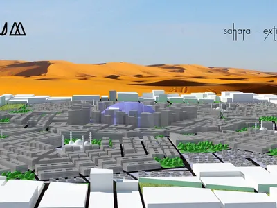 Oasyleum: A Million-Person Desert City Built on Pentagonal Geometry