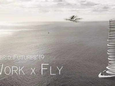 Work x Fly: A Skyscraper Designed Around Aerial Commutes and VTOL Drone Landings