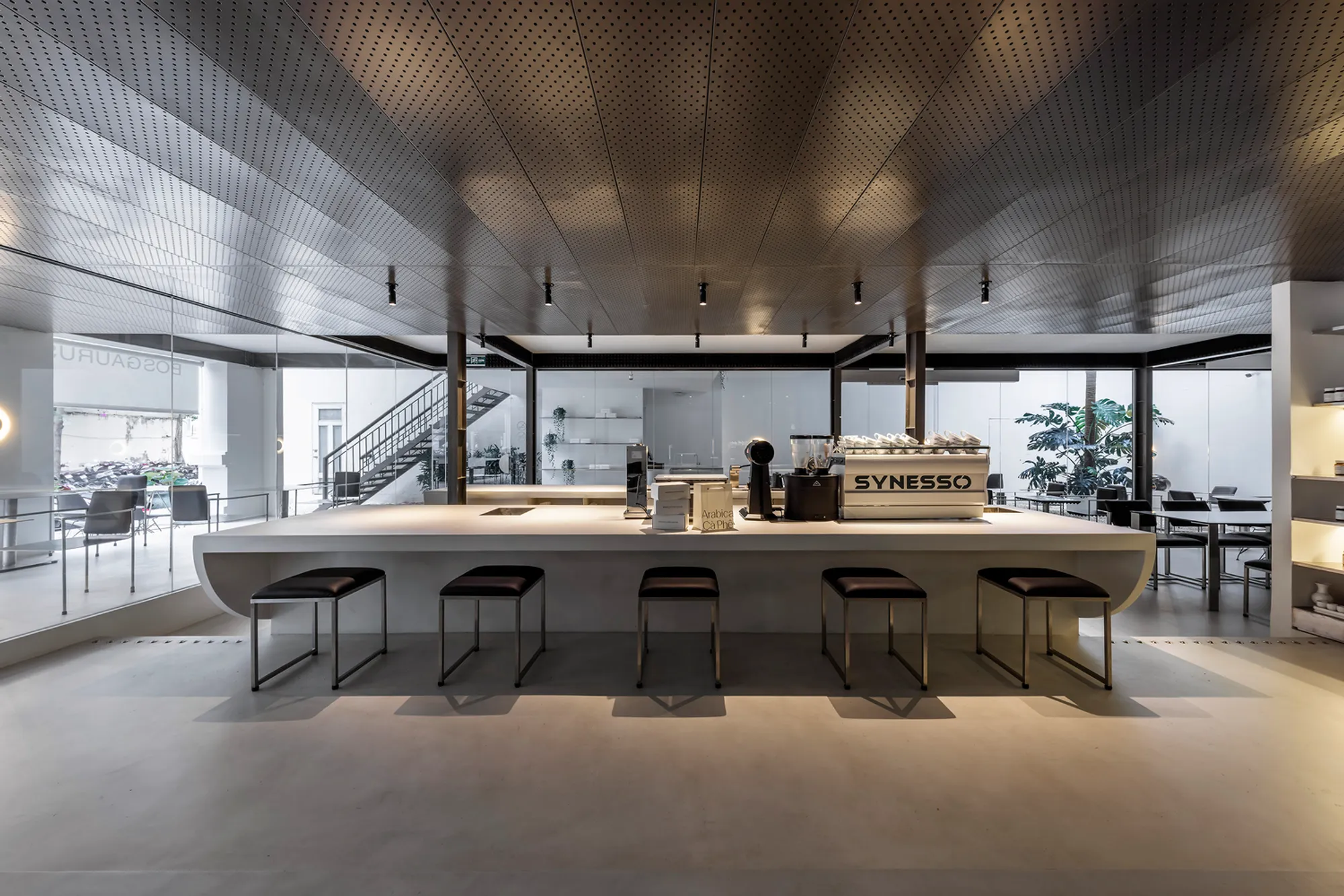 Bosgaurus Coffee Roasters by NU Architecture & Design: A Minimalist Stage for Vietnamese Coffee Craftsmanship