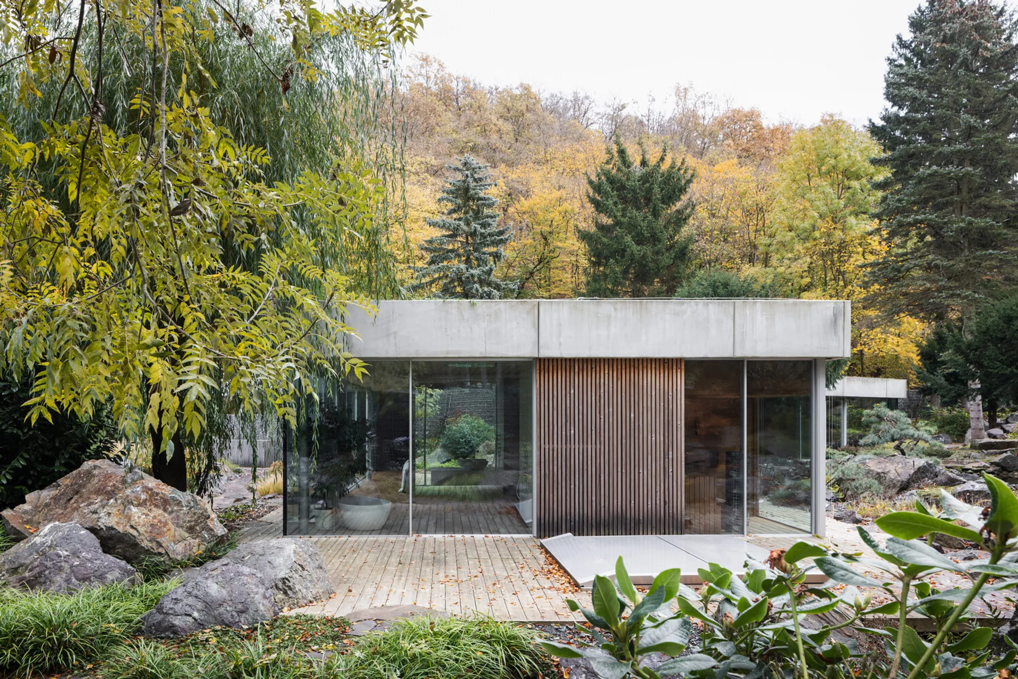 Modern Concrete House in Nature: Banánka House by Pauliny Hovorka Architekti