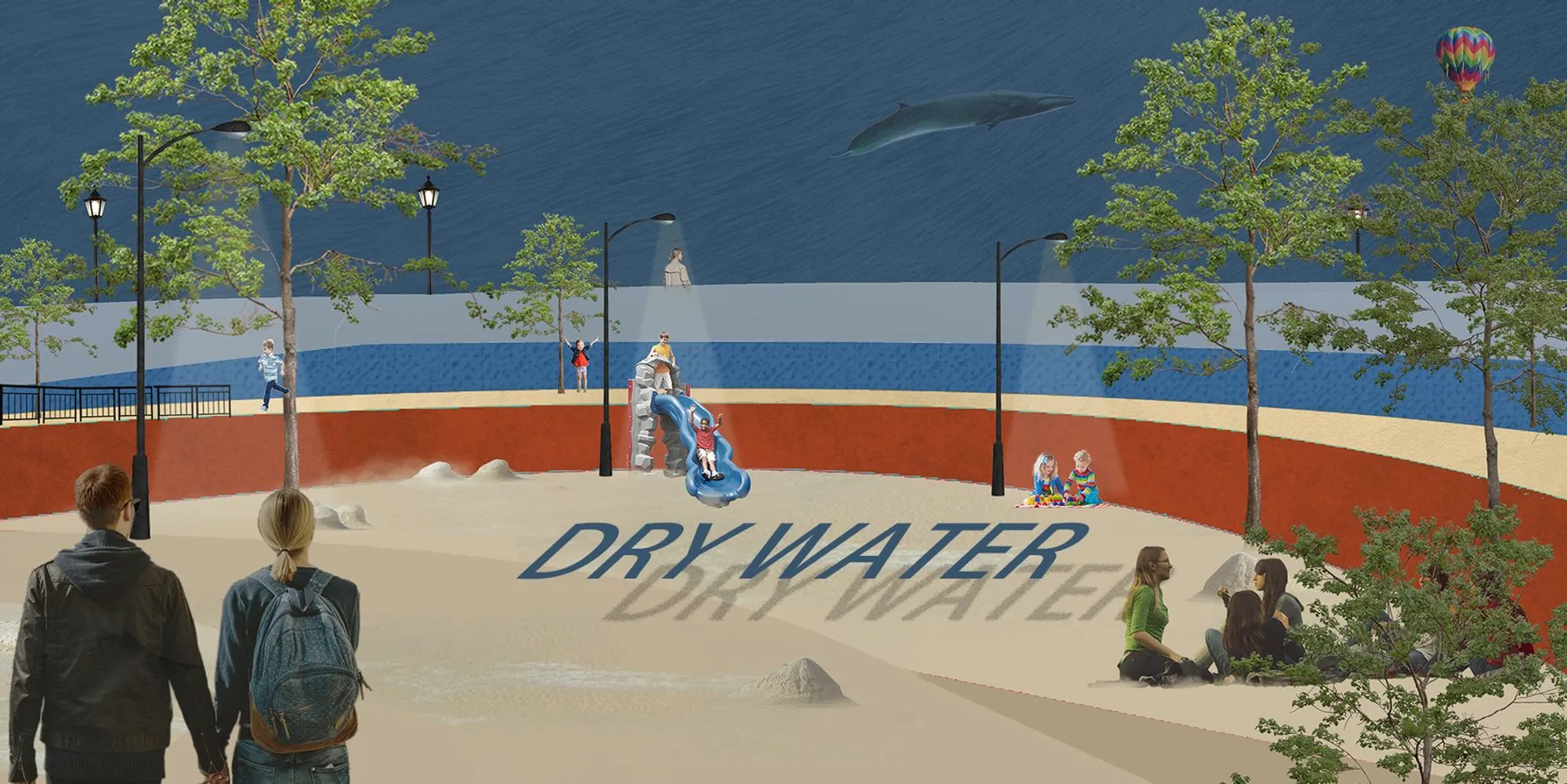 Dry Water: Sand Replaces Sea in Istanbul's Drought-Resilient Park