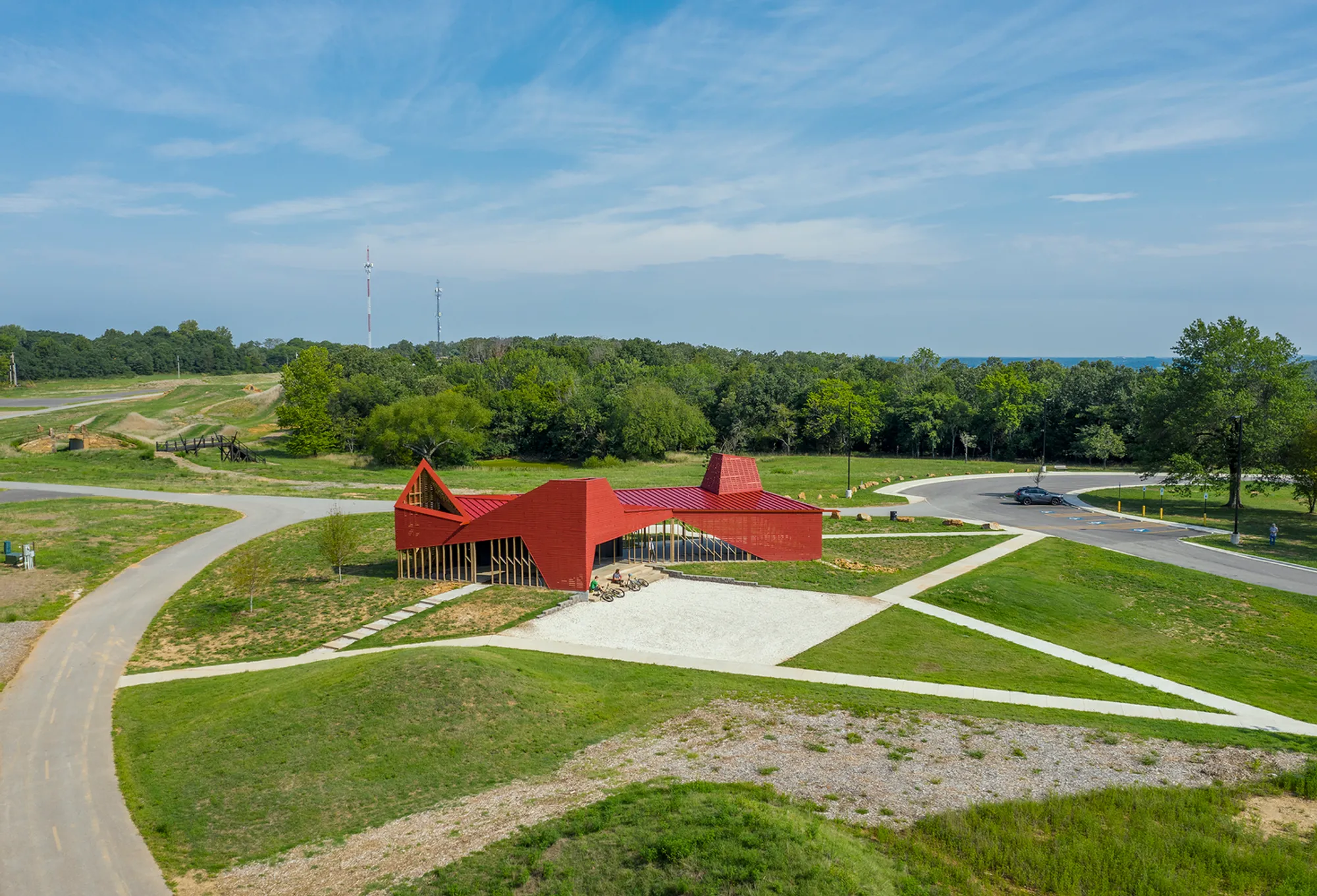 Centennial Park Pavilion by modus studio: A Sculptural Beacon for a Cycling-Activated Park