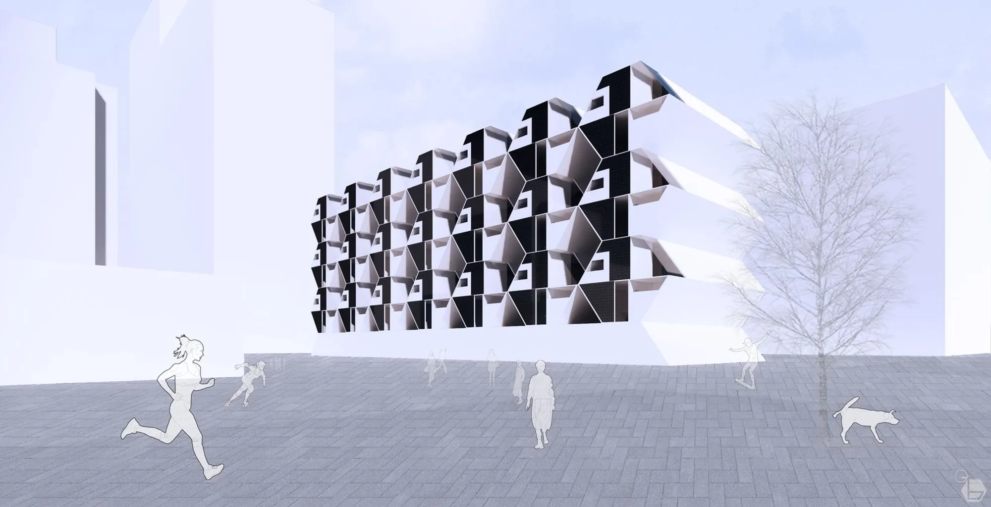 Hexagonal Affordable Housing: Sliding Trapezoidal Cells That Reconfigure a City Block
