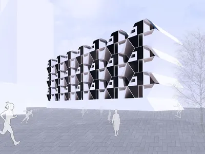 Hexagonal Affordable Housing: Sliding Trapezoidal Cells That Reconfigure a City Block