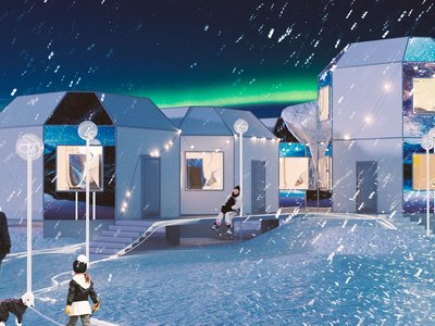 Modular Extreme Habitat: Fractal Logic Grows an Arctic City from a Single Cell