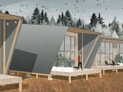 Off-grid retreats: Innovative designs for net-zero retreats to sensitize humans towards nature, amid modern fast-paced lives.