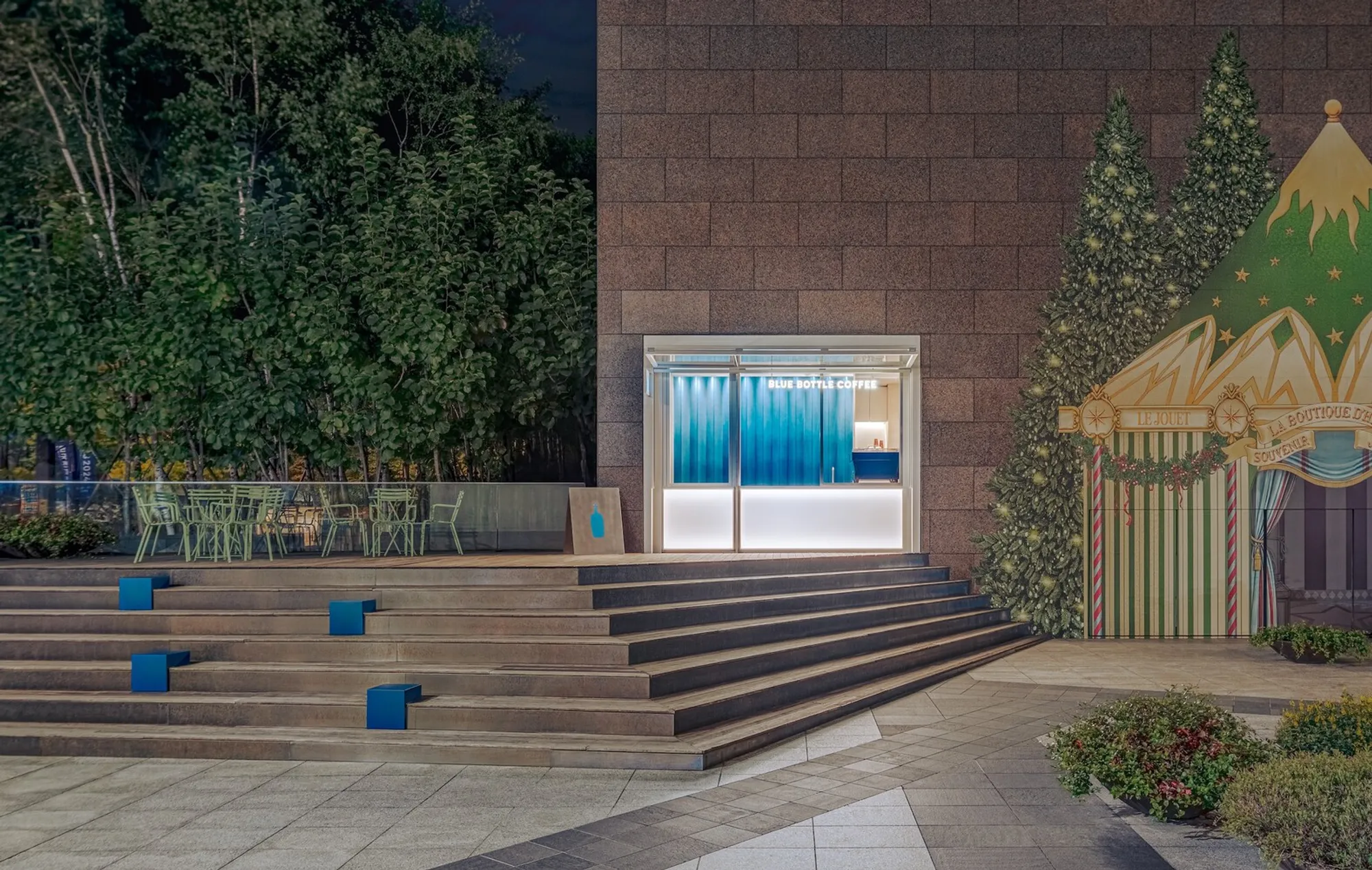 one-aftr Turns a 17-Square-Meter Seoul Kiosk into a Glowing Urban Beacon for Blue Bottle