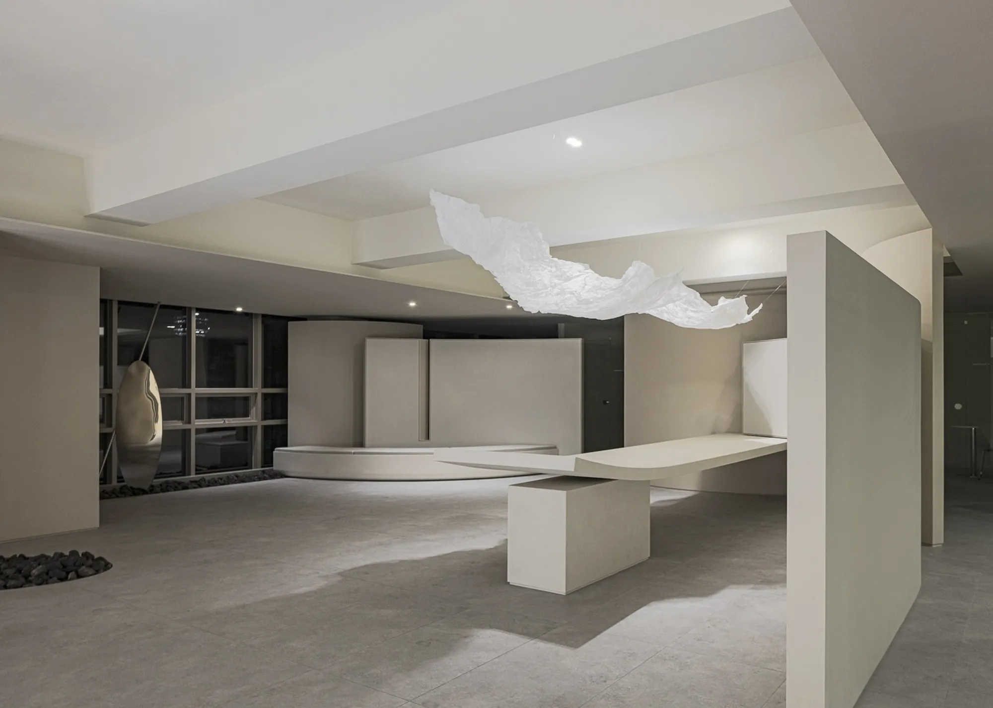 RVMN and oftn studio Shape a Gangnam Wedding Lounge Around Curves That Double as Furniture