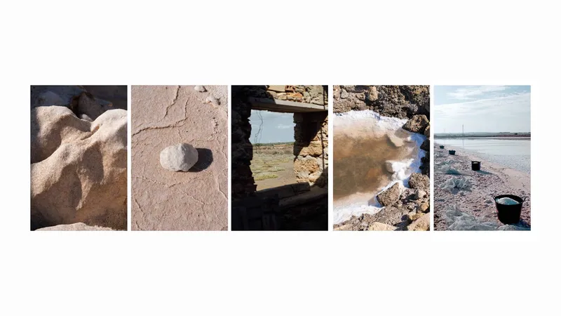 Salt processing sequence showing crystallization in buckets and firing at a coastal site