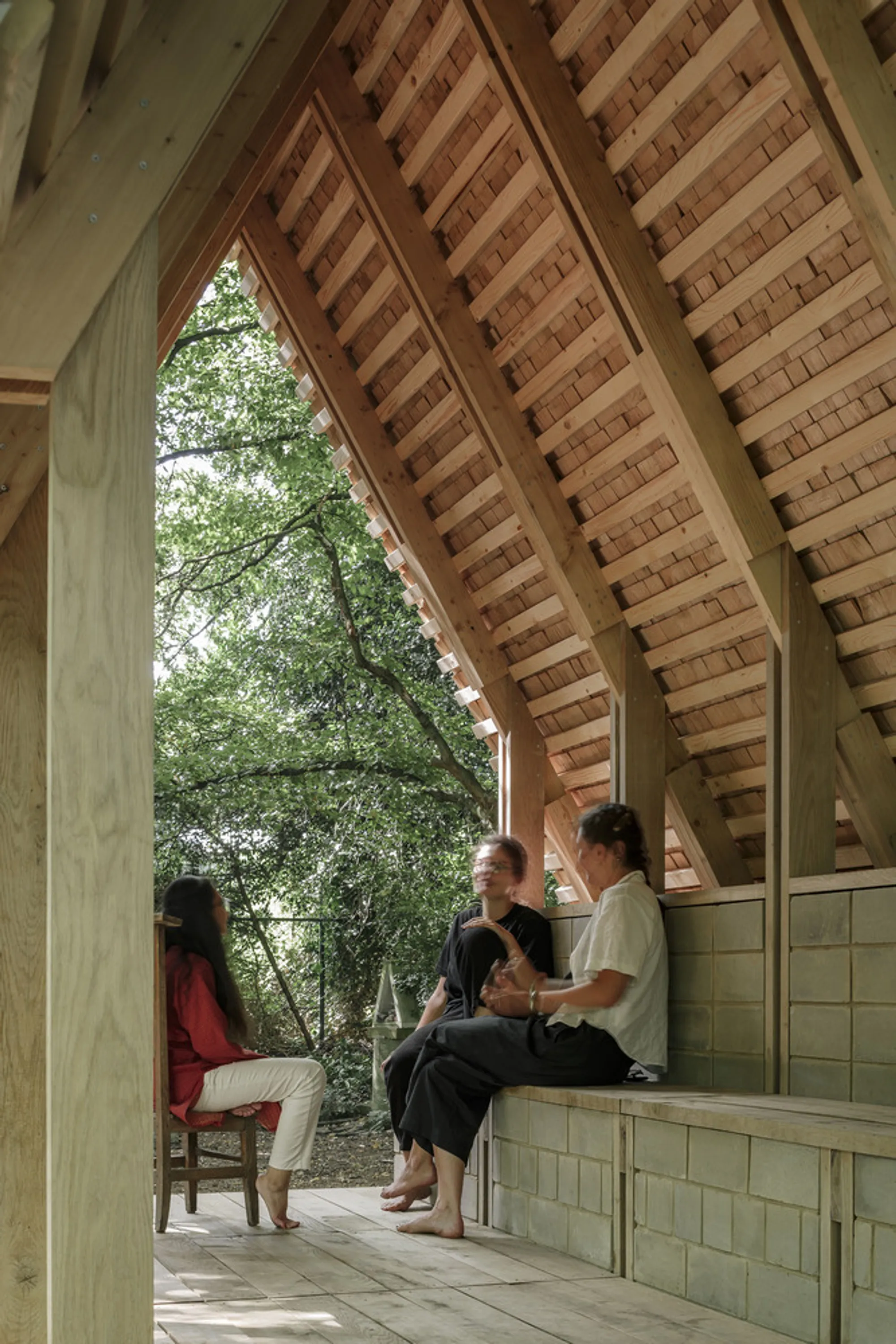 Building Beyond Borders Crafts a Reversible Timber Pavilion from Salvaged Materials in Rural Belgium