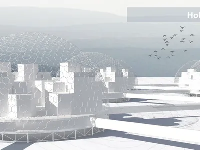 Hoberman Dome: A Deployable Arctic Settlement That Grows From 1,000 to 1,000,000