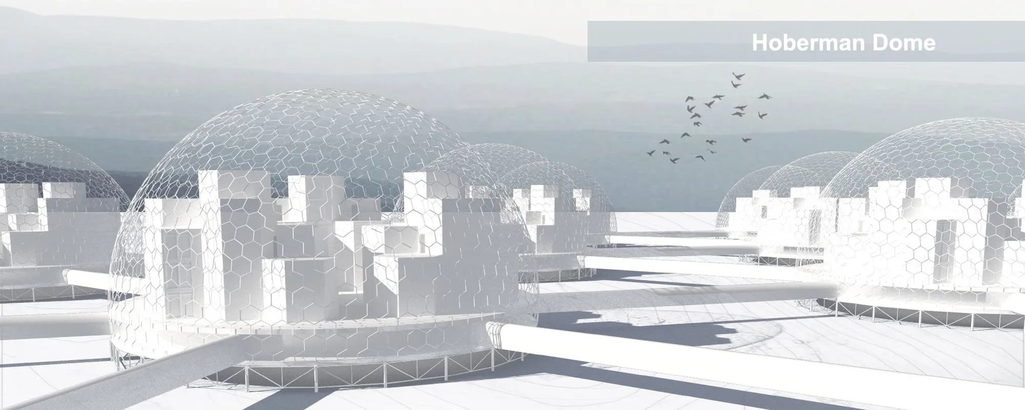 Hoberman Dome: A Deployable Arctic Settlement That Grows From 1,000 to 1,000,000