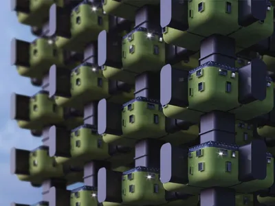 Modular Arctic Habitat: Stacking Life, Work, and Play Against the Ice