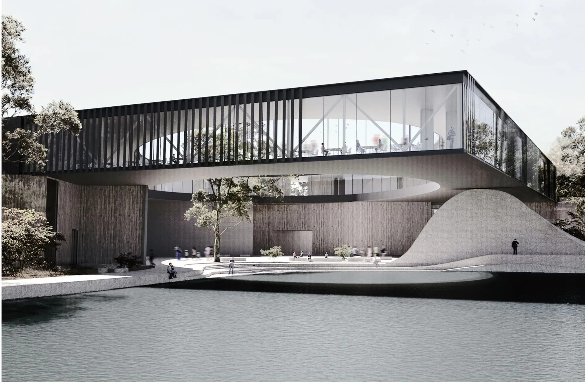 Bauhaus Node: A Design School Built Around Courtyards, Water, and Collaborative Exchange