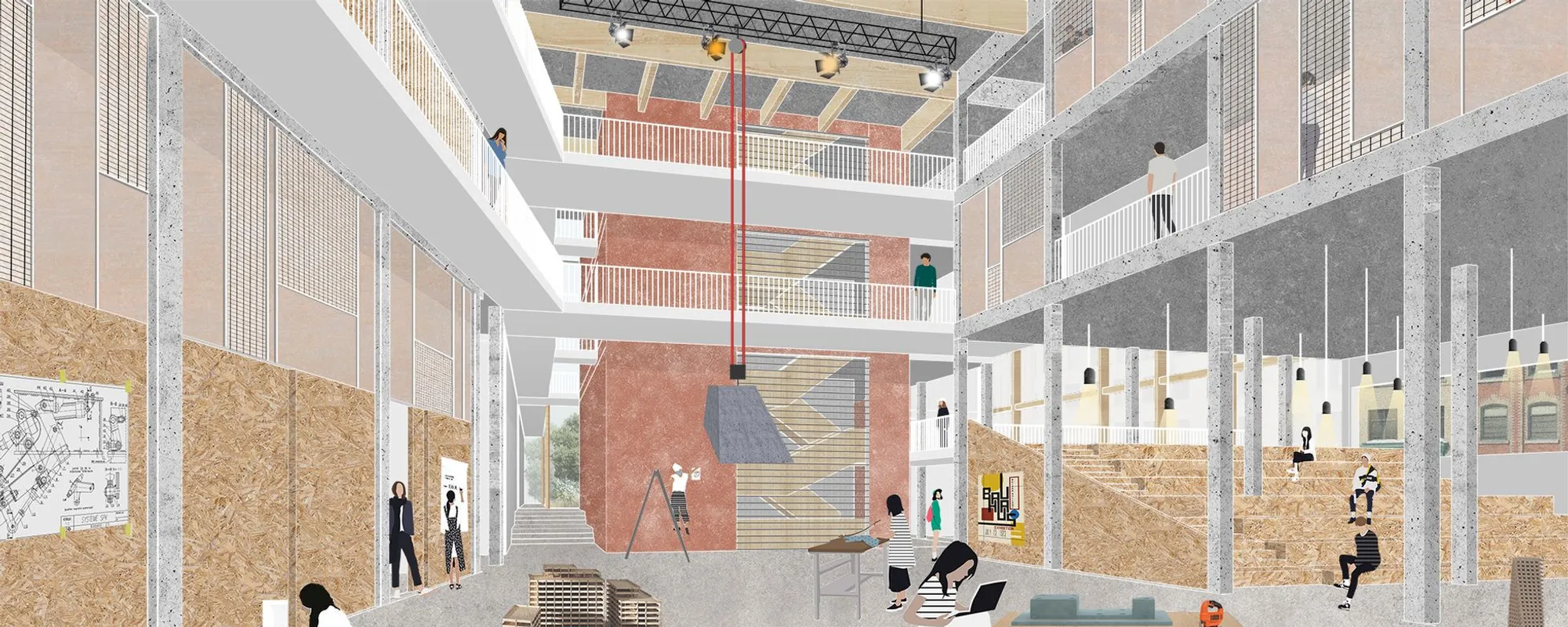Warning! Experimentation Ahead: A Bauhaus-Inspired School Woven into the Urban Fabric