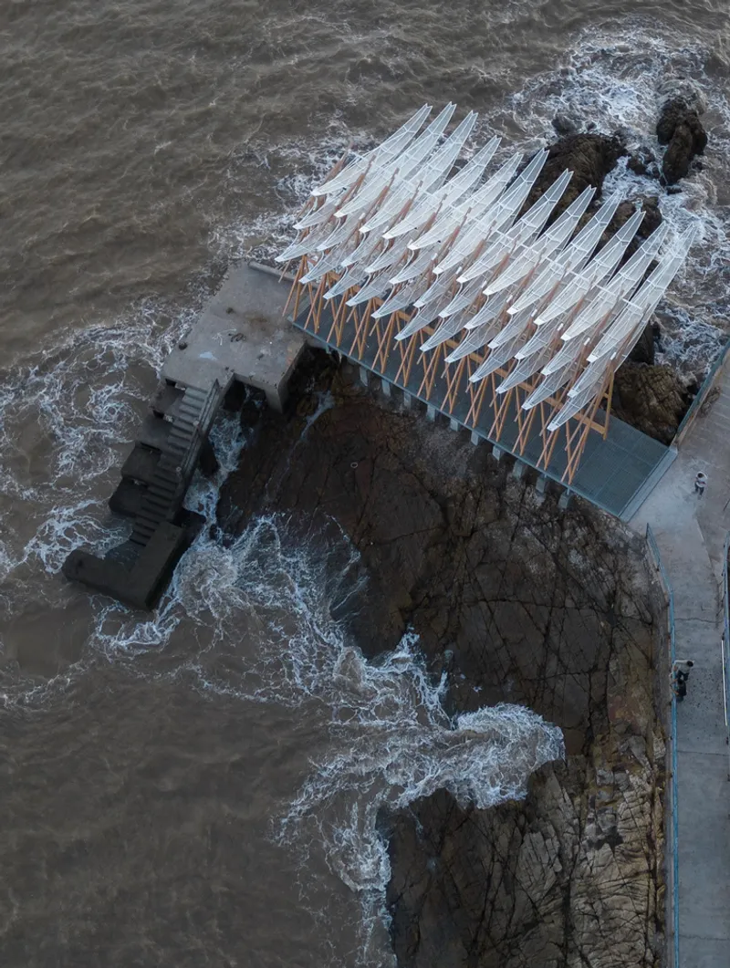 Coastal Long Pavilion on Chaishan Island