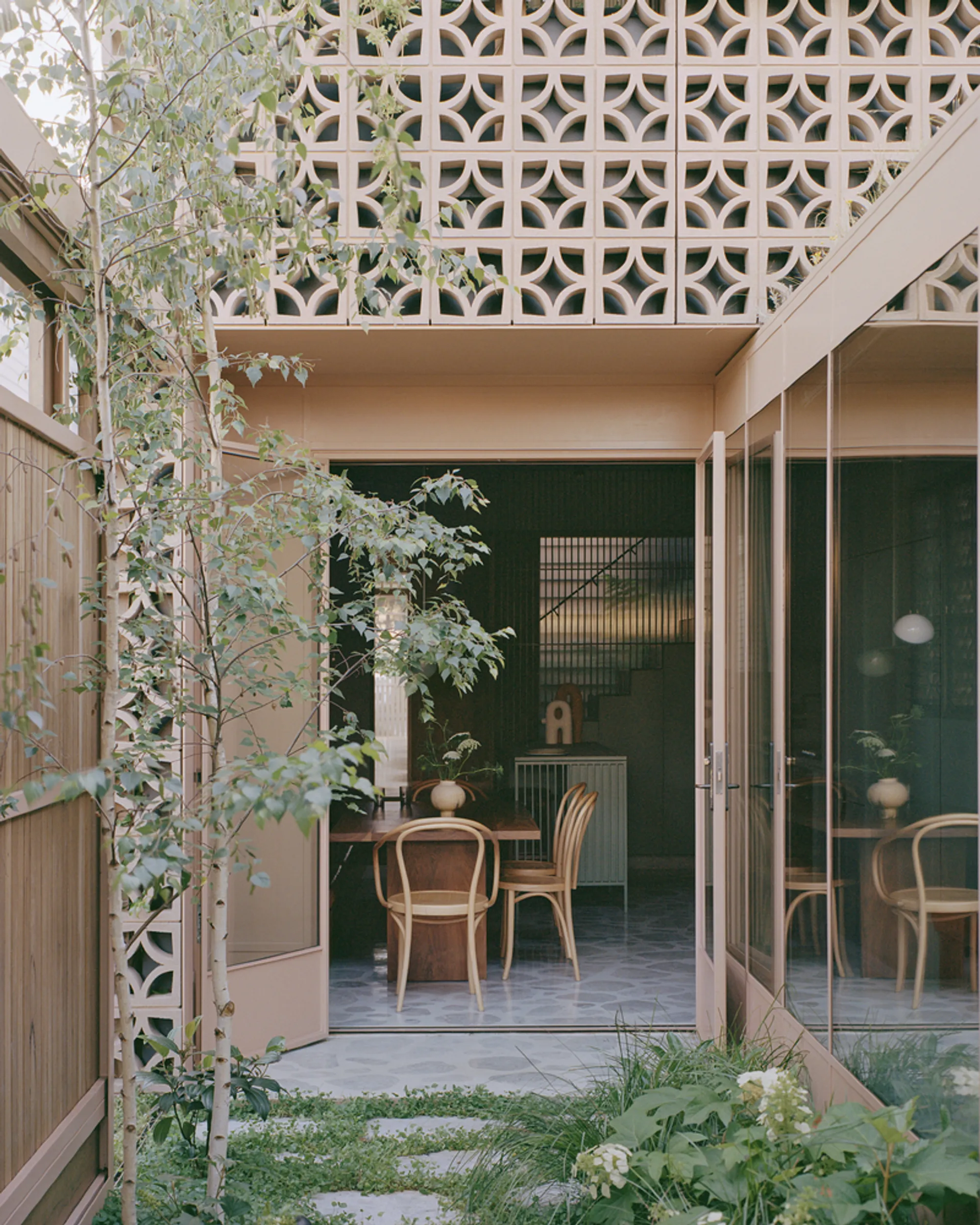 Studio Bright Wraps a 4.2-Metre-Wide Cremorne Cottage in Breeze Block Towers That Will Vanish Under Vines