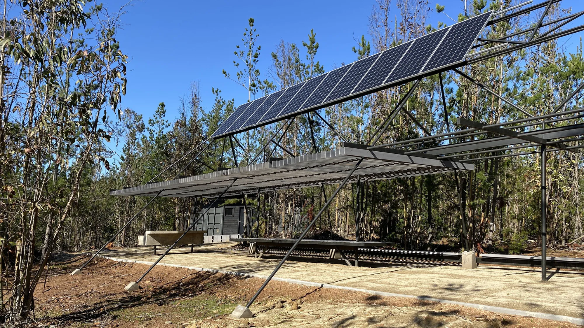 Dharq Arquitectos Builds a Solar Canopy Pavilion on Untamed Chilean Land