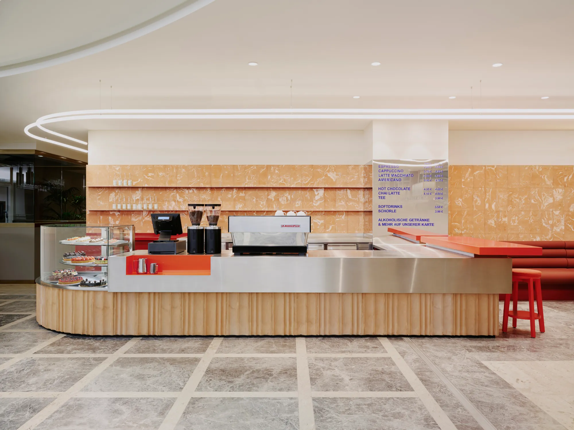 KaDeWe Café Berlin by Ester Bruzkus Architekten: A Fusion of Materiality and Contrast