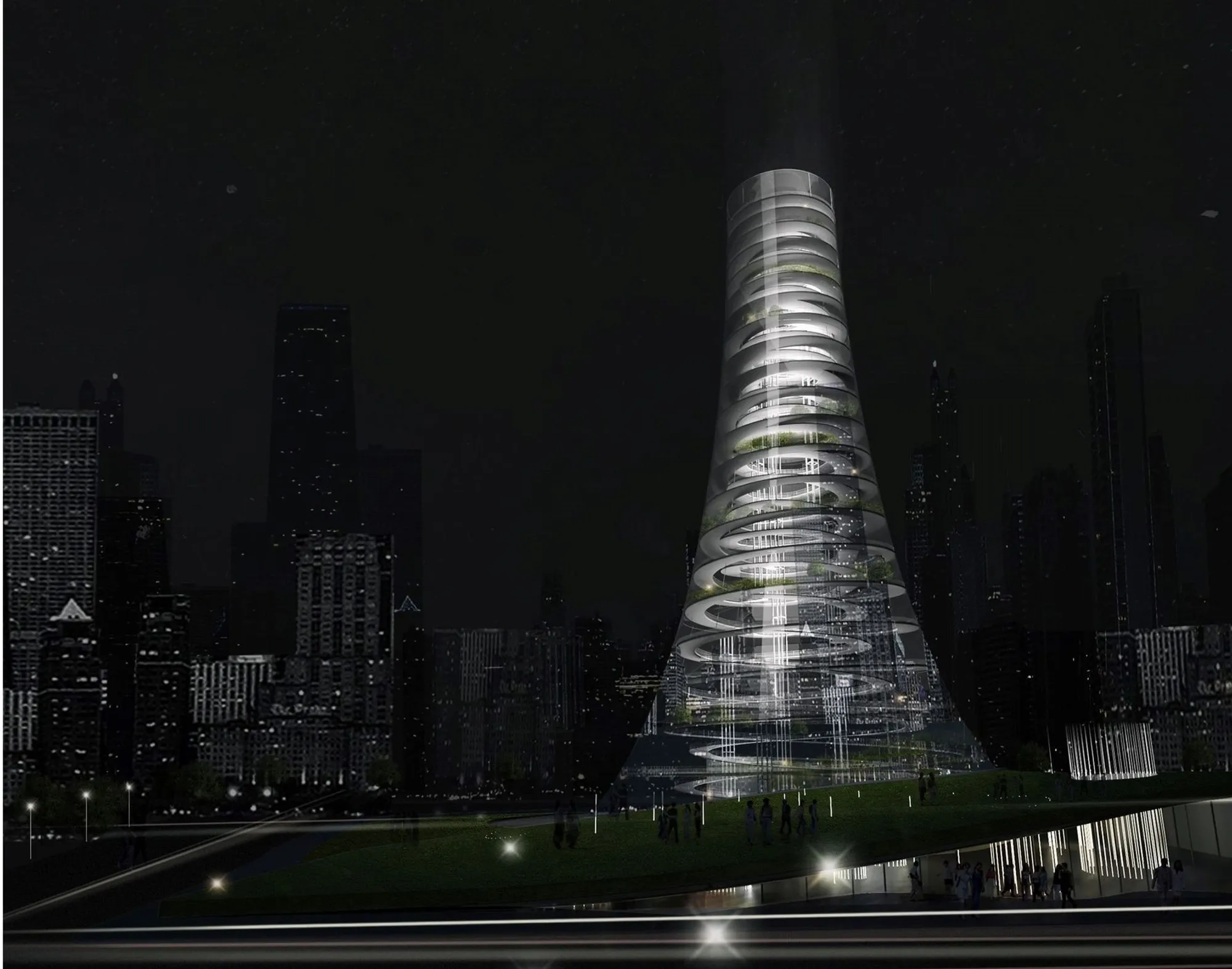 PRAVIEK: A Spiraling Tower That Turns Human Legacy into Living Greenery