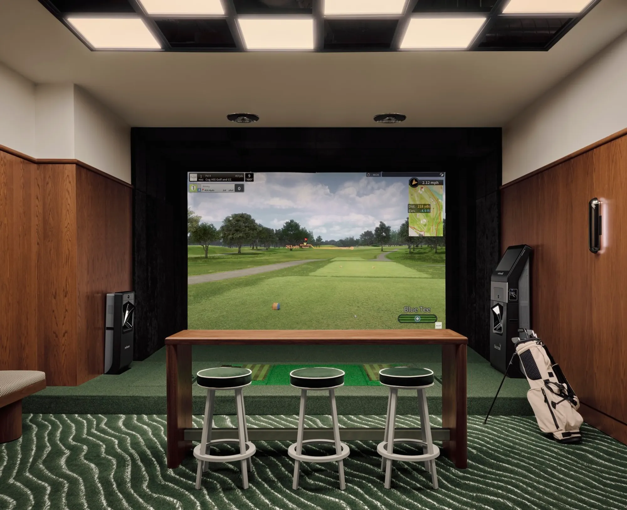 Modern Indoor Golf Club Design: MUNI by Ivy Studio in Montreal
