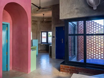 Brutalist Brick House Design: The House of Dancing Cactus