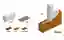 This architectural diagram illustrates a composite wall construction using a combination of brickwor