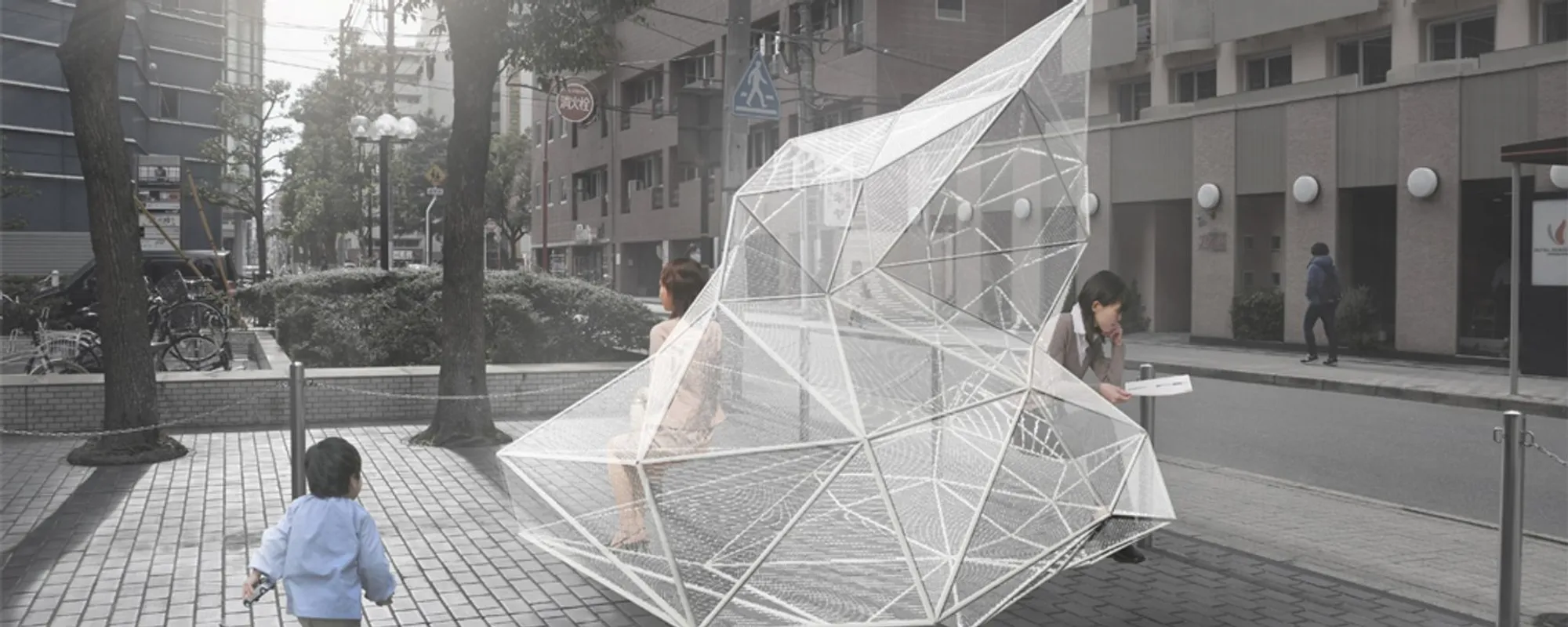Cloud: Triangulated Urban Furniture That Invites Spontaneous Gathering