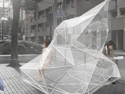 Cloud: Triangulated Urban Furniture That Invites Spontaneous Gathering