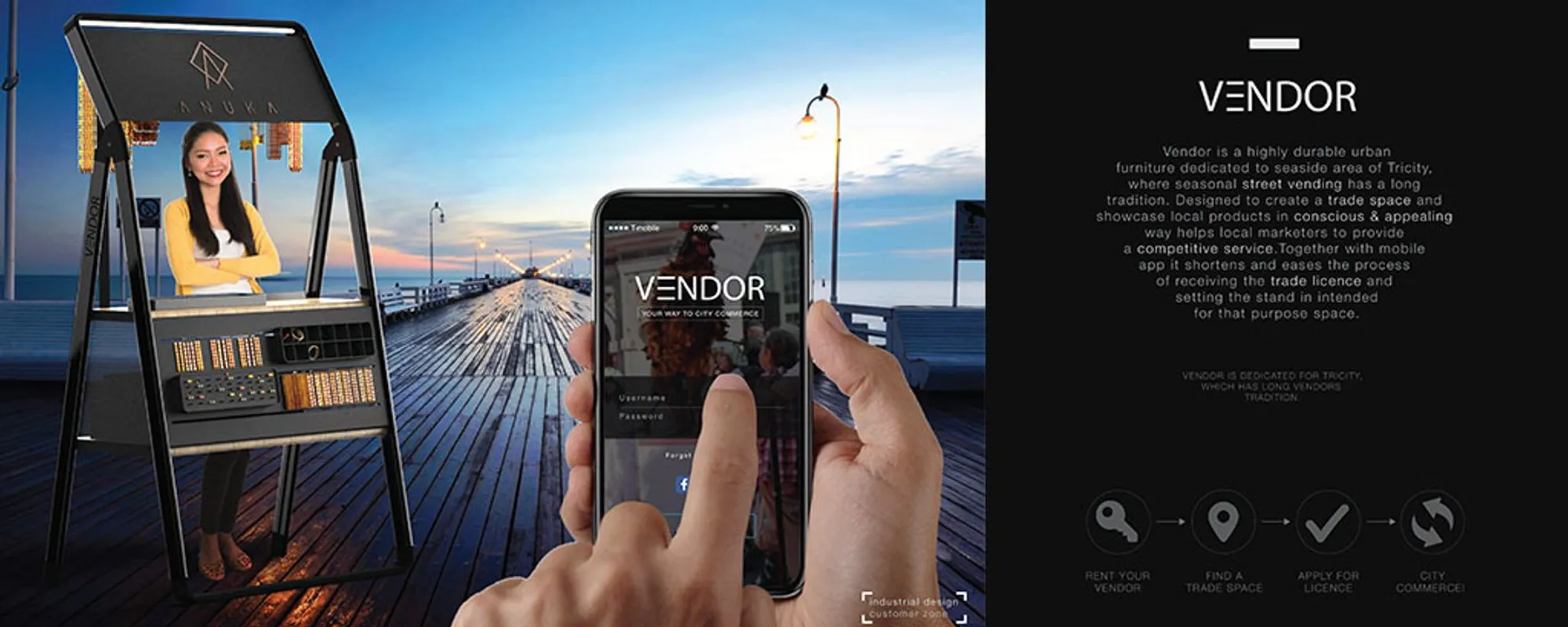 Vendor: Modular Urban Furniture That Keeps Street Sellers on the Promenade